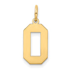 10k Medium Satin Number 0 Charm