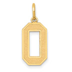 10k Medium Satin Number 0 Charm