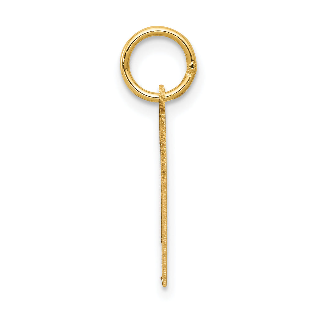 10k Medium Satin Number 1 Charm