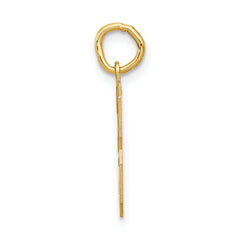 10k Medium Satin Number 3 Charm