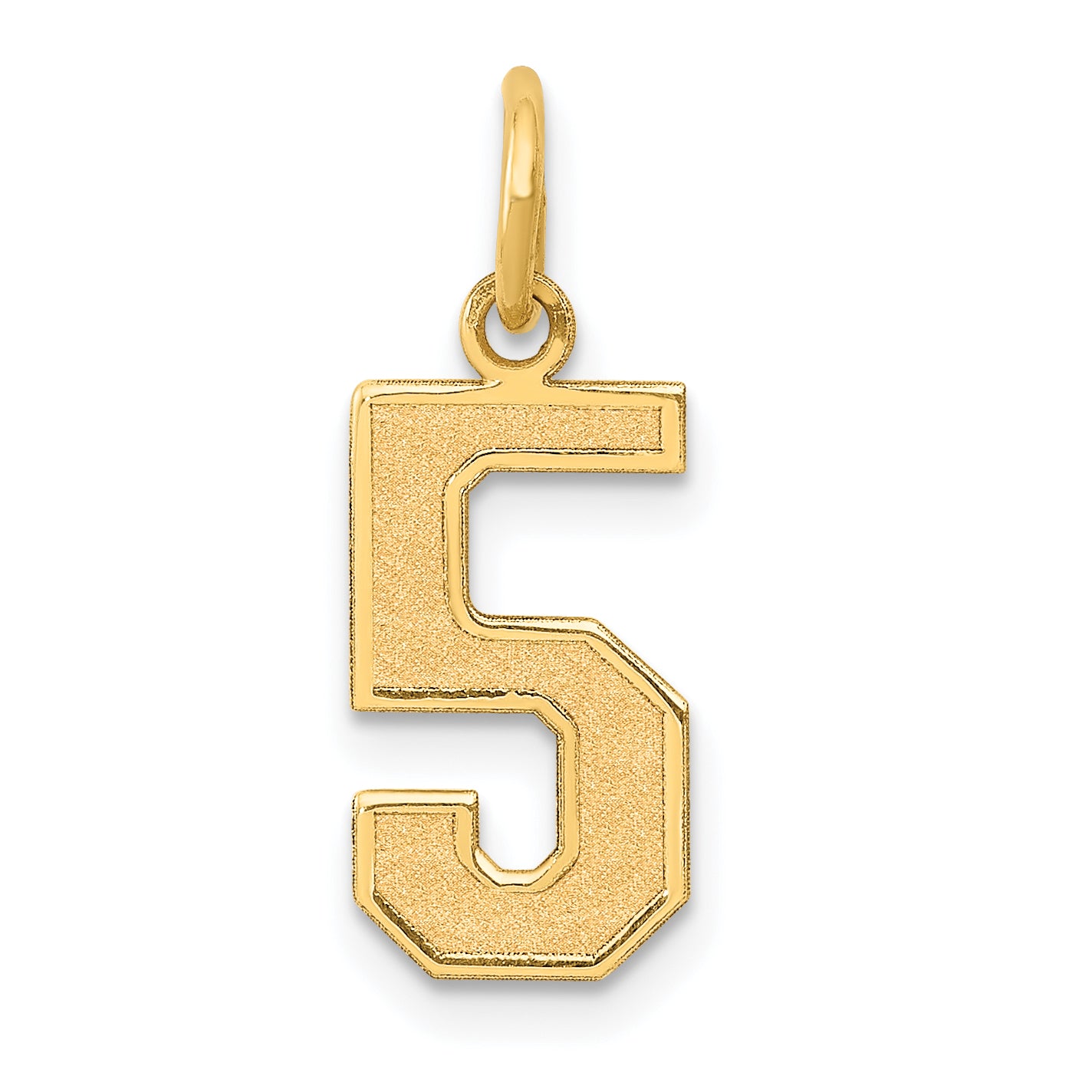 10k Medium Satin Number 5 Charm Main image