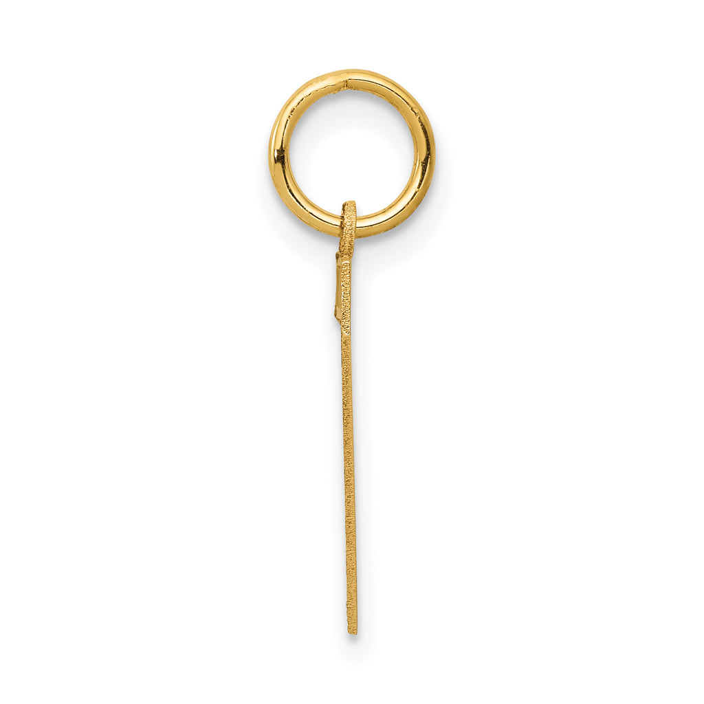 10k Medium Satin Number 7 Charm