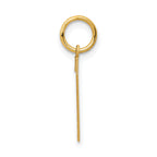 10k Medium Satin Number 7 Charm