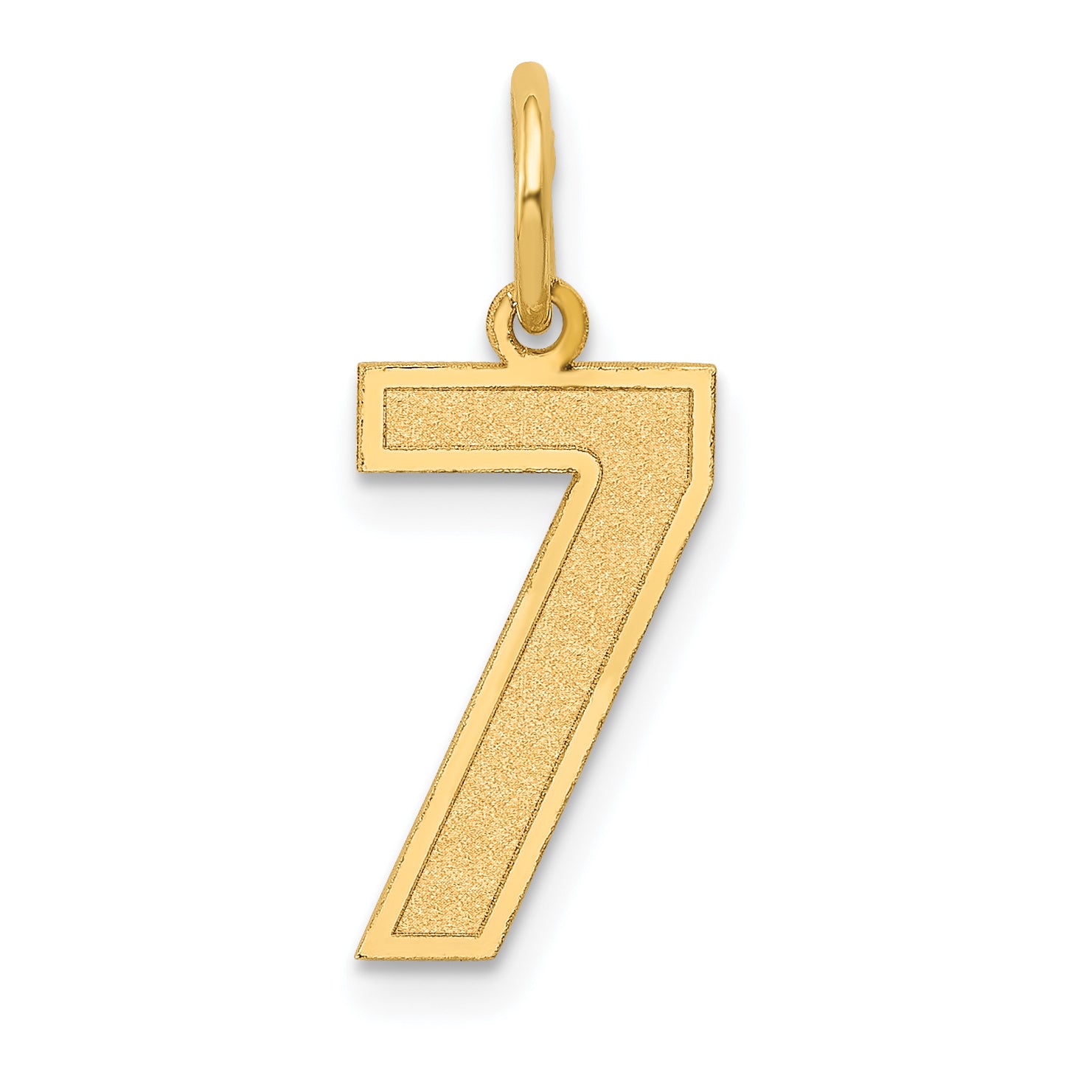 10k Medium Satin Number 7 Charm Main image