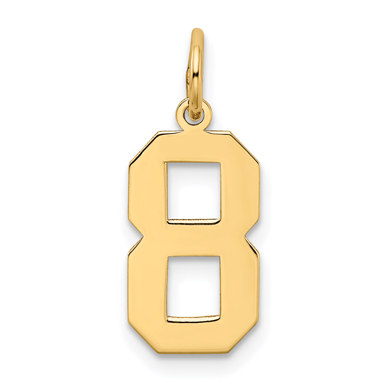 10k Medium Satin Number 8 Charm