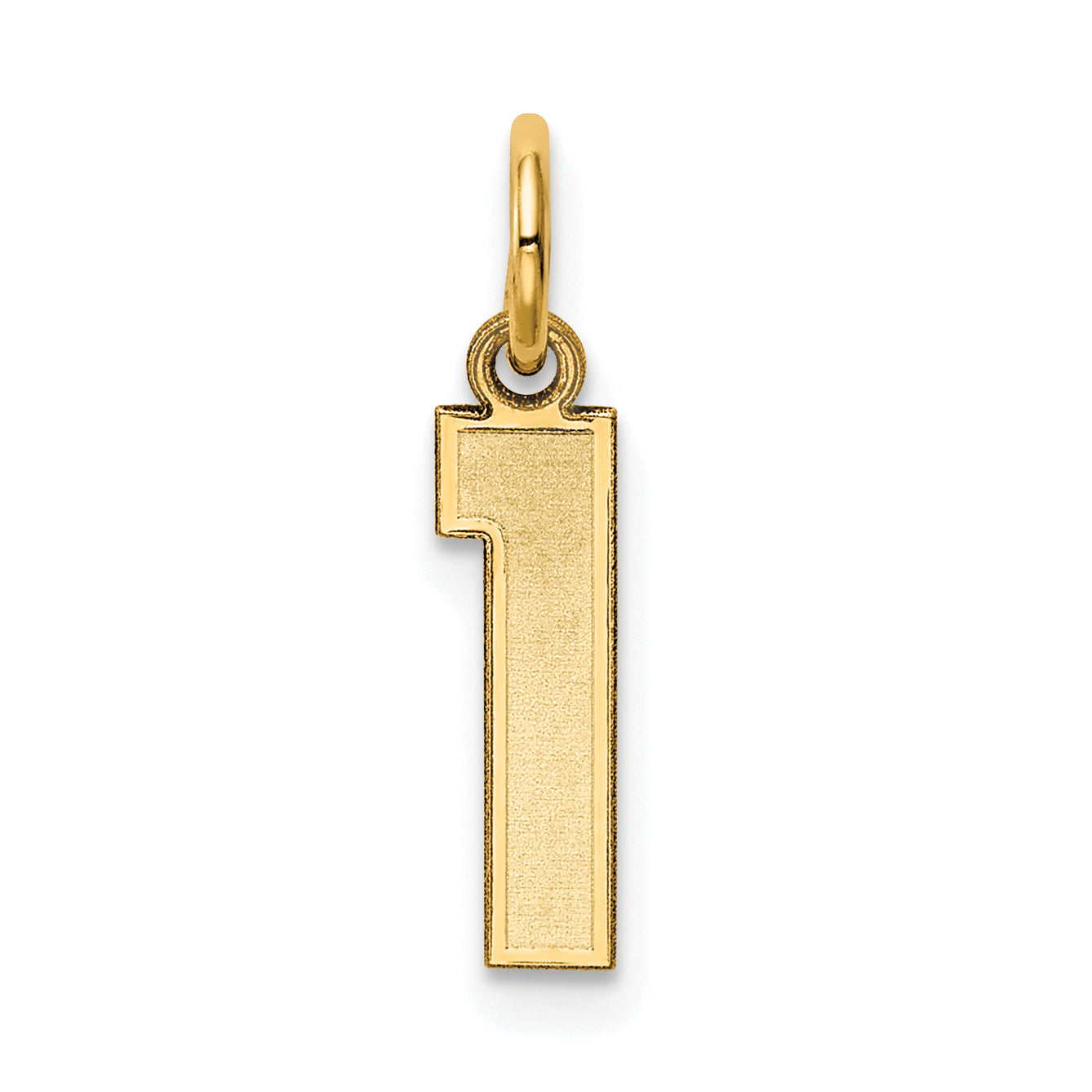10k Small Satin Number 1 Charm Main image