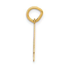 10k Small Satin Number 4 Charm