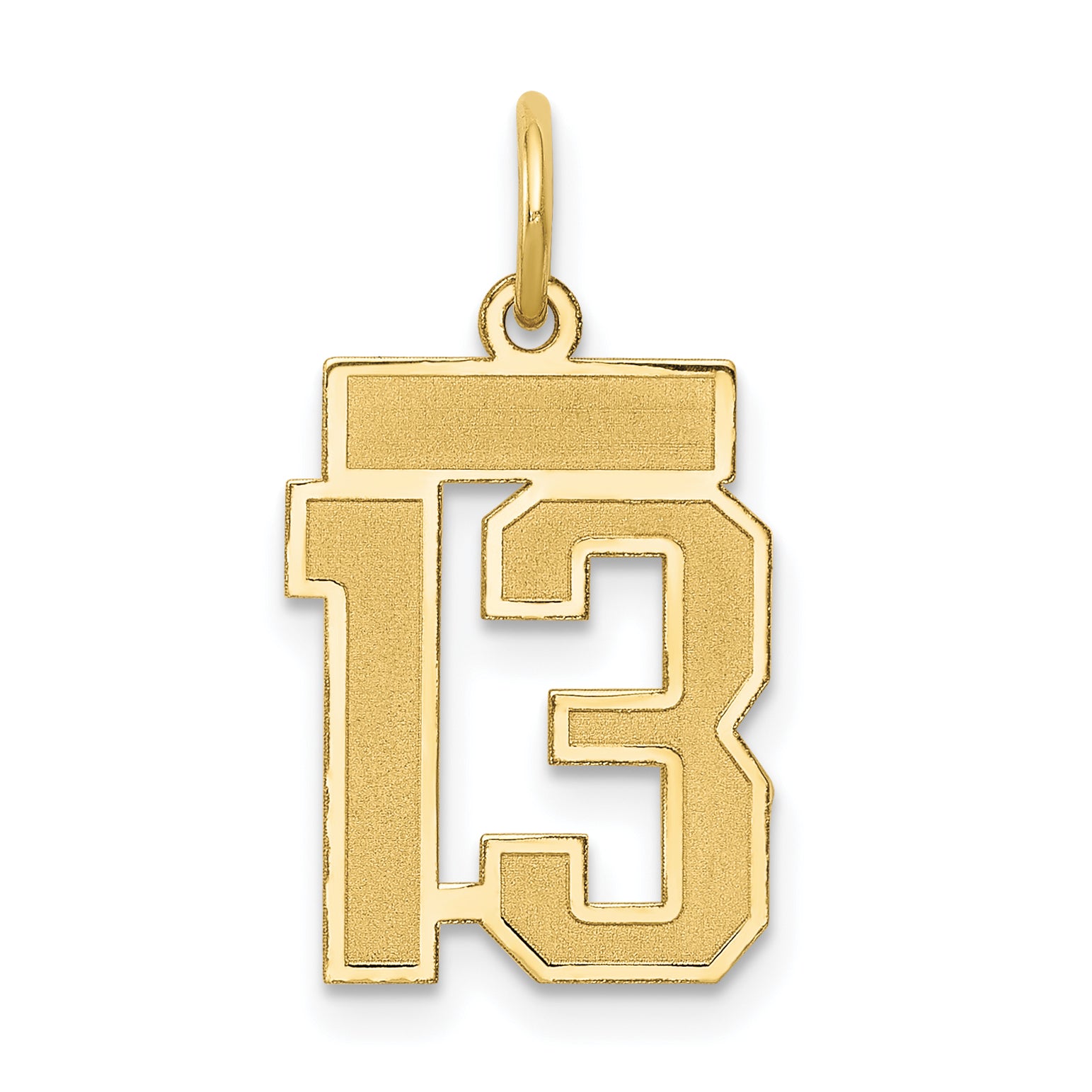 10ky Small Satin Number 13 Charm Main image