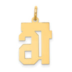 10ky Small Satin Number 16 Charm