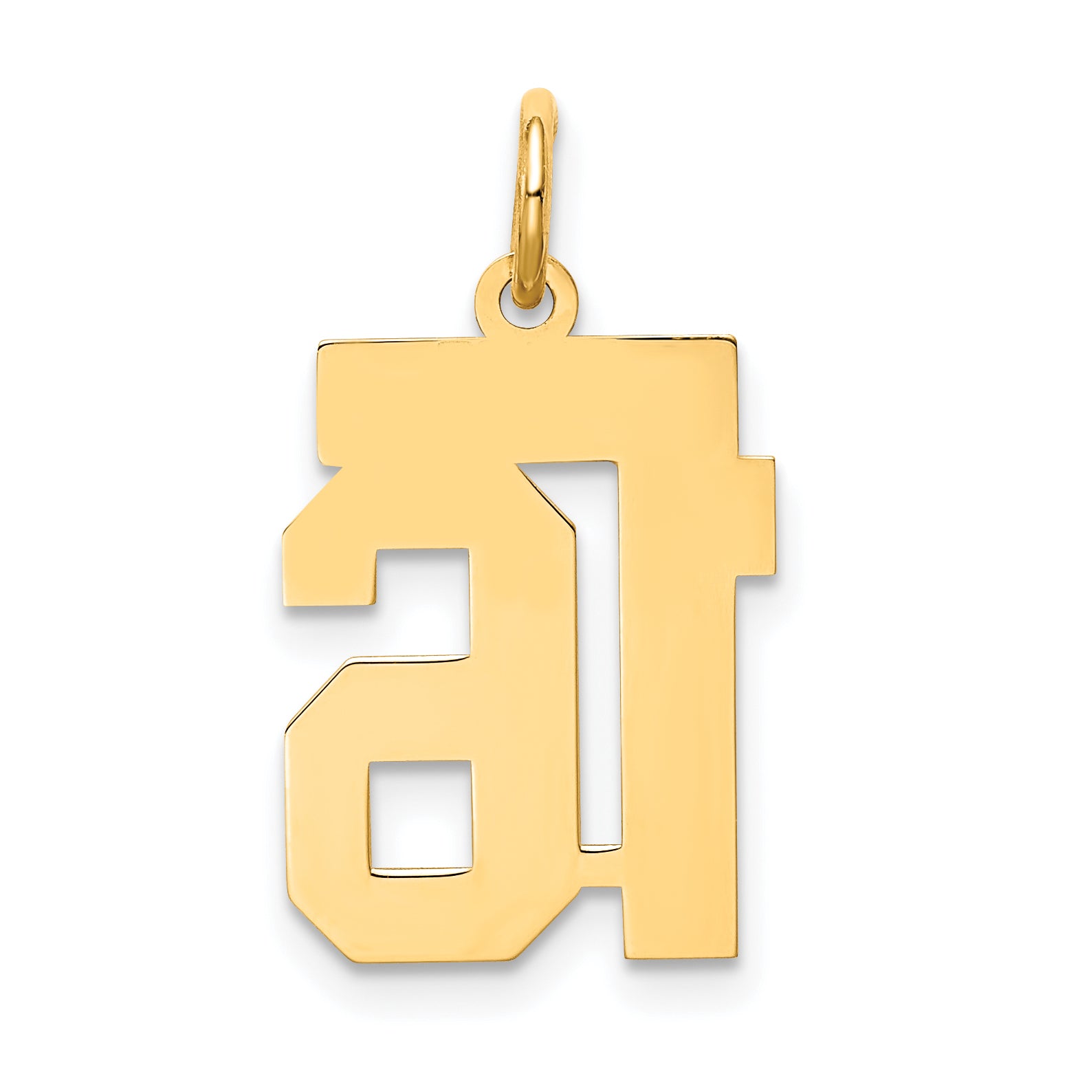 10ky Small Satin Number 16 Charm
