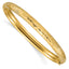 10k 4/16 Laser Cut Hinged Bangle Bracelet