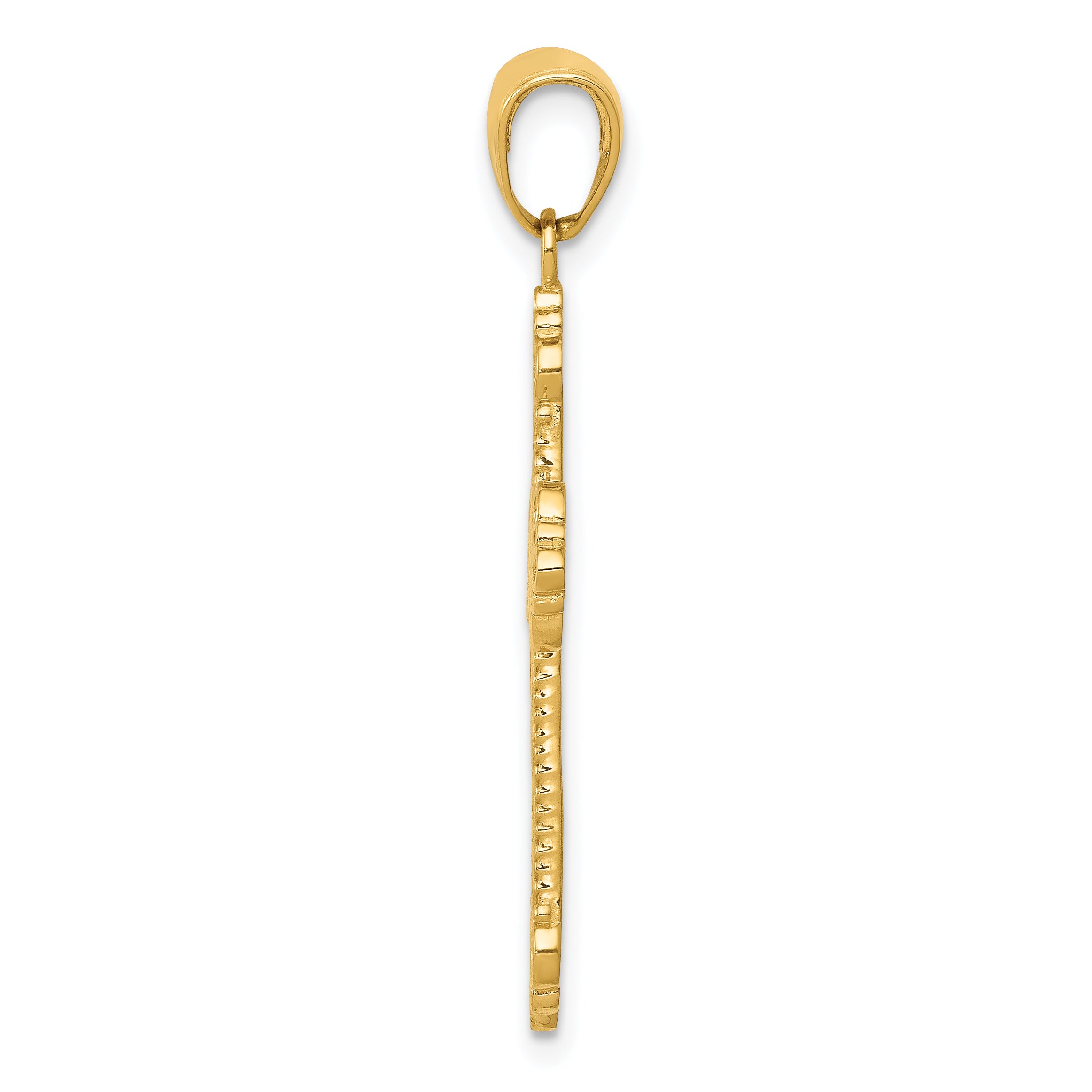 10k Fleur De Lis Cross Charm Secondary image
