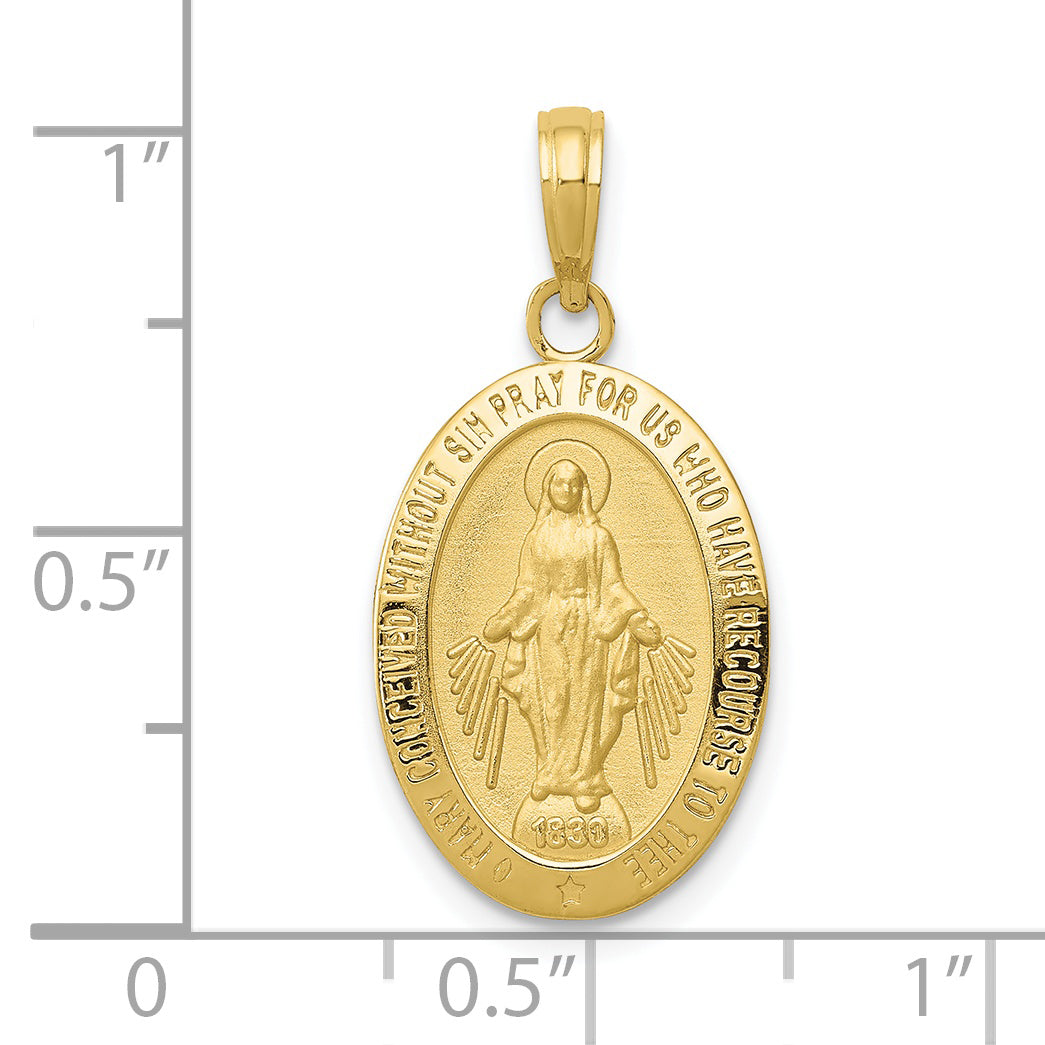 10k Miraculous Medal Pendant Secondary image