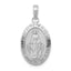 10k White Gold Miraculous Medal Pendant