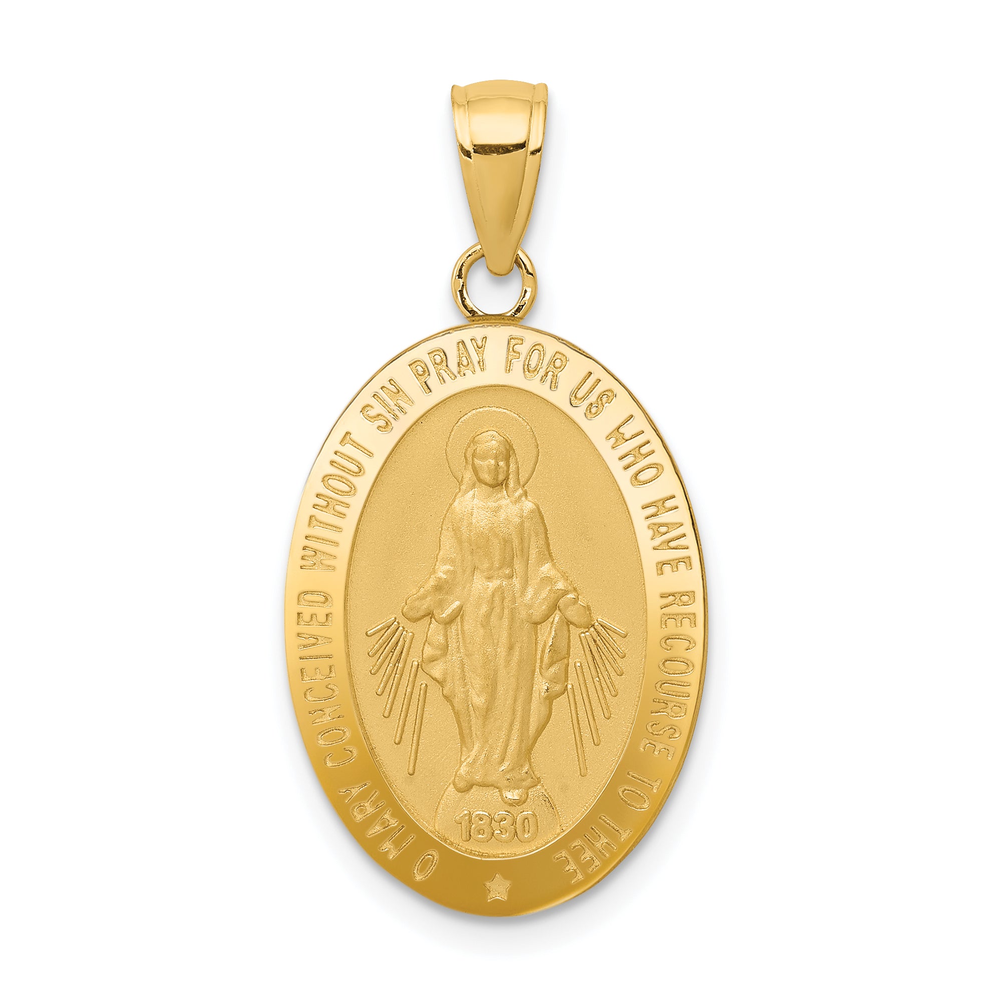 10k Miraculous Medal Pendant Main image