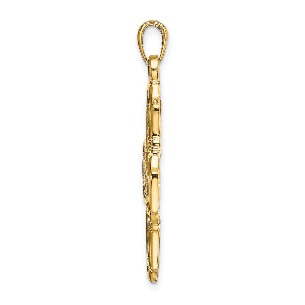 10k Four-Way Medal Pendant