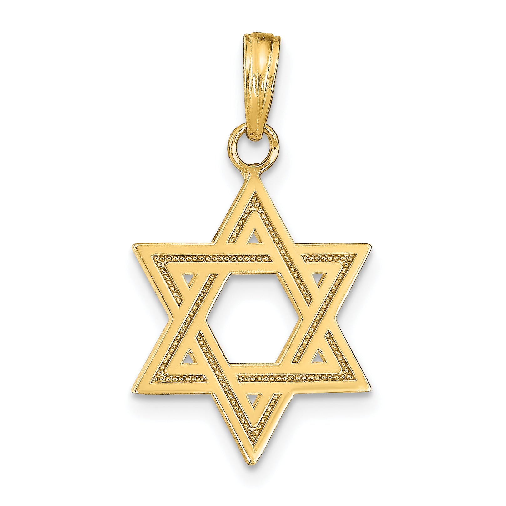 10K Solid Satin Star of David Charm Main image