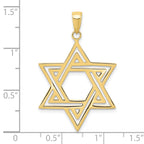 10k Solid Polished Star of David Charm
