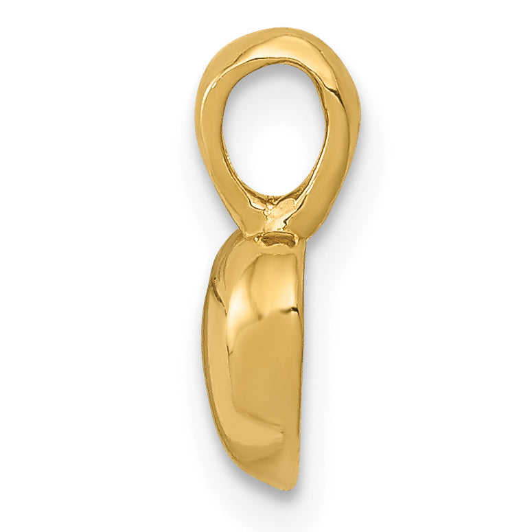 10K Polished 3D Puffed Heart Charm Secondary image