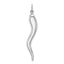 10k White Gold Solid Polished 3-Dimensional Large Italian Horn Charm