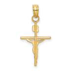 10k Two-tone INRI Crucifix Pendant