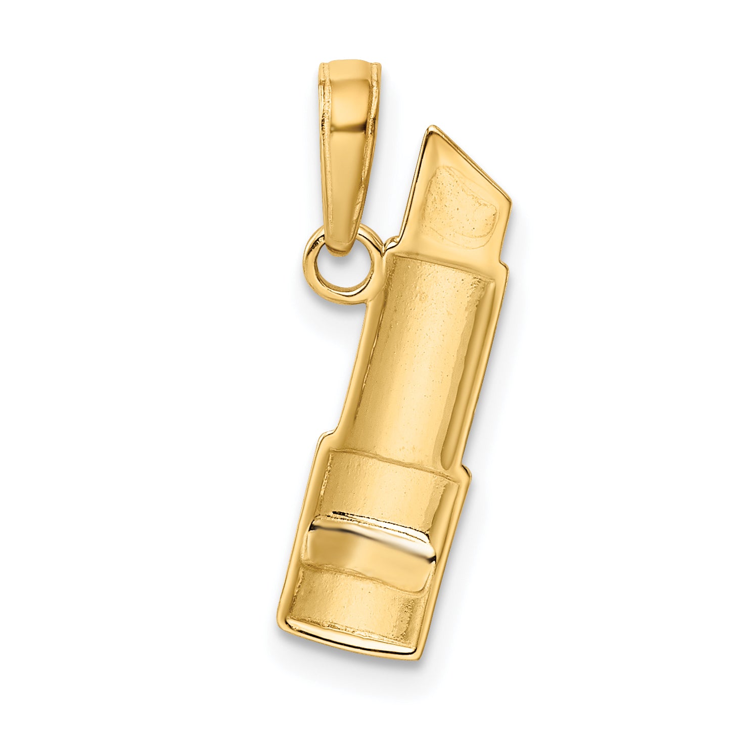 10K W/Rhodium Enameled Lipstick Charm