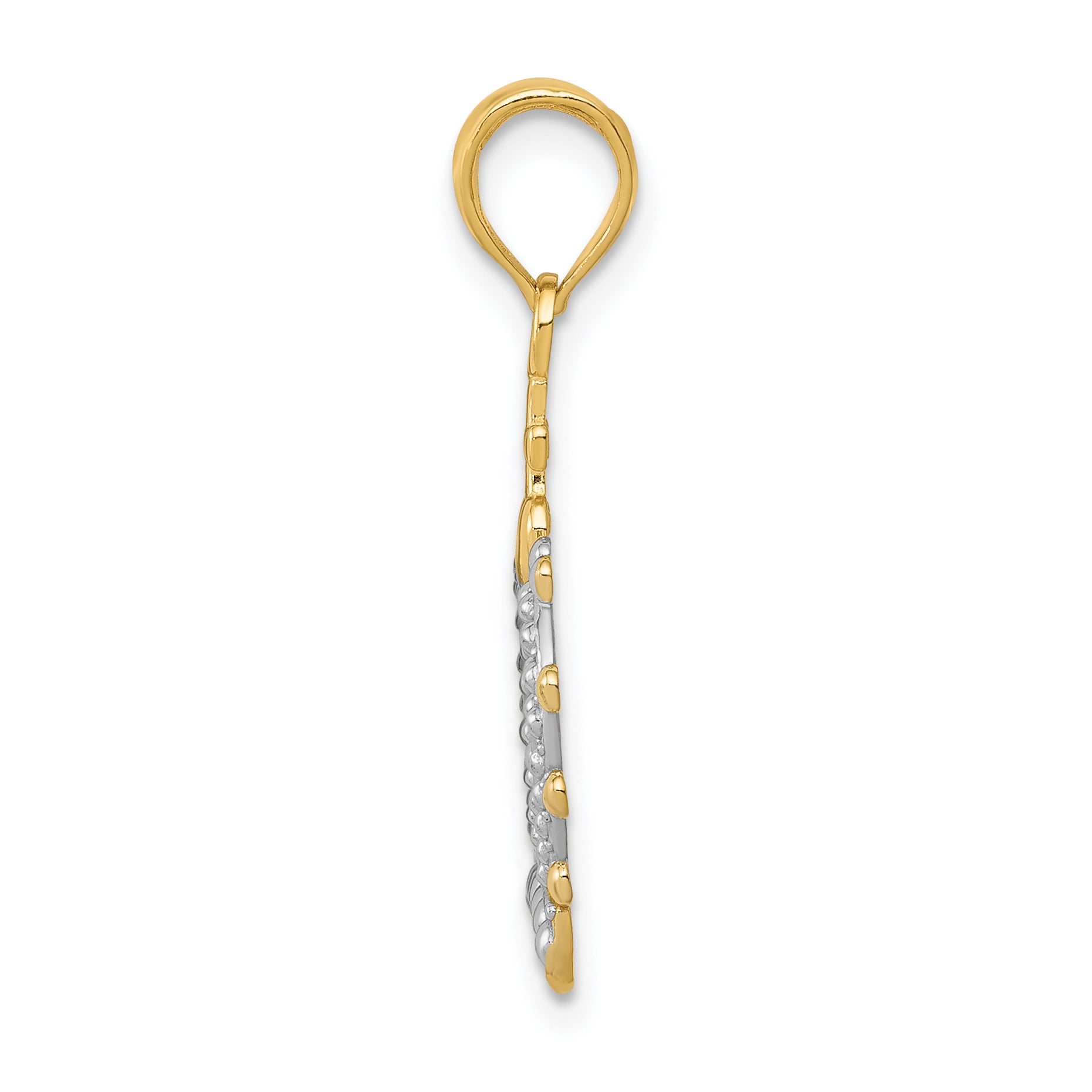 10K W/Rhodium Crown Pendant Secondary image
