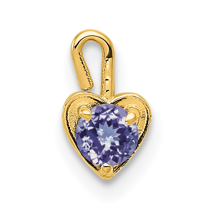 10ky June Synthetic Birthstone Heart Charm Main image
