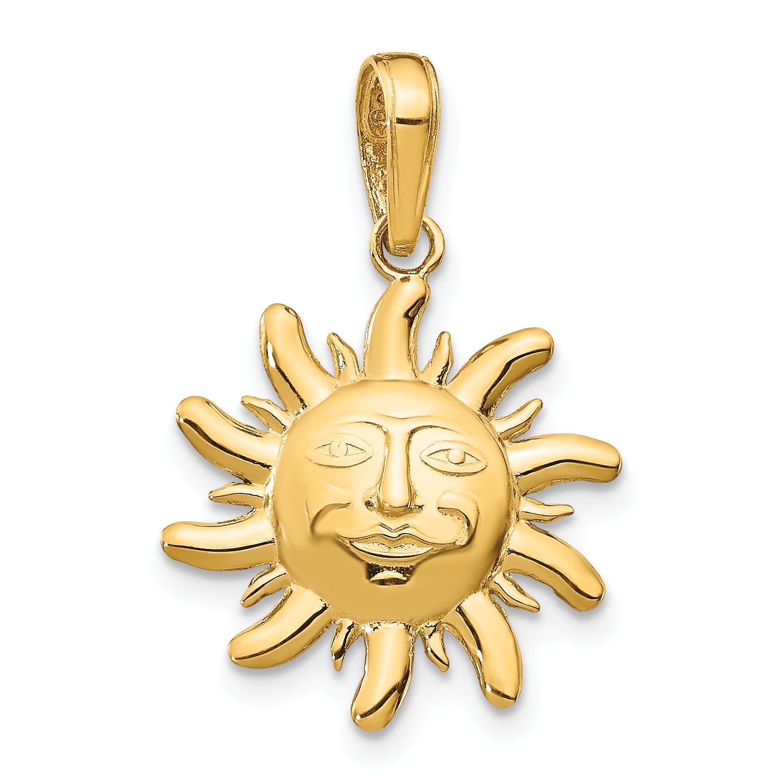 10k Diamond-Cut Small Sun Charm Main image
