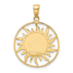 10k Polished Sun with Moon & Star Charm