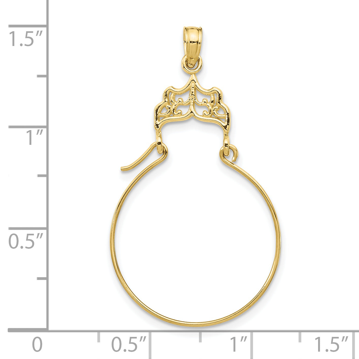 10k Filigree Charm Holder