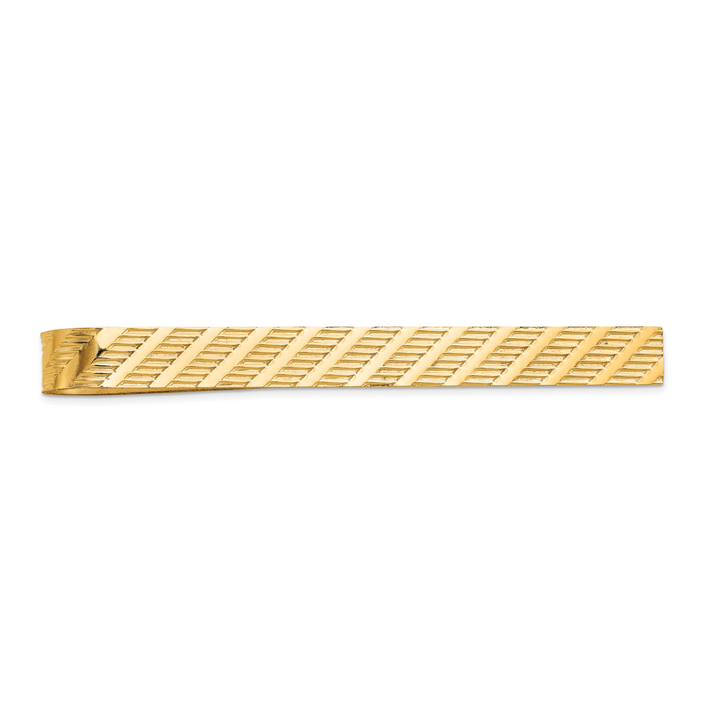 10k Men's Textured Tie Bar