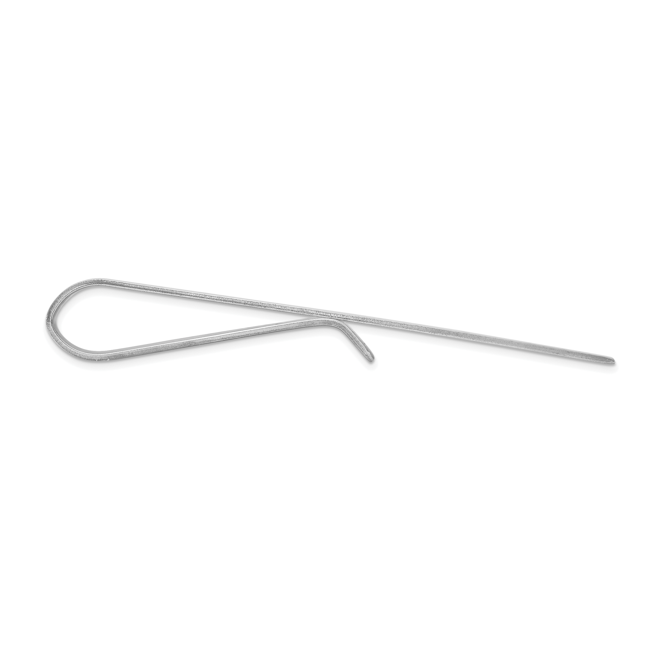 10k White Gold Polished Tie Bar Secondary image