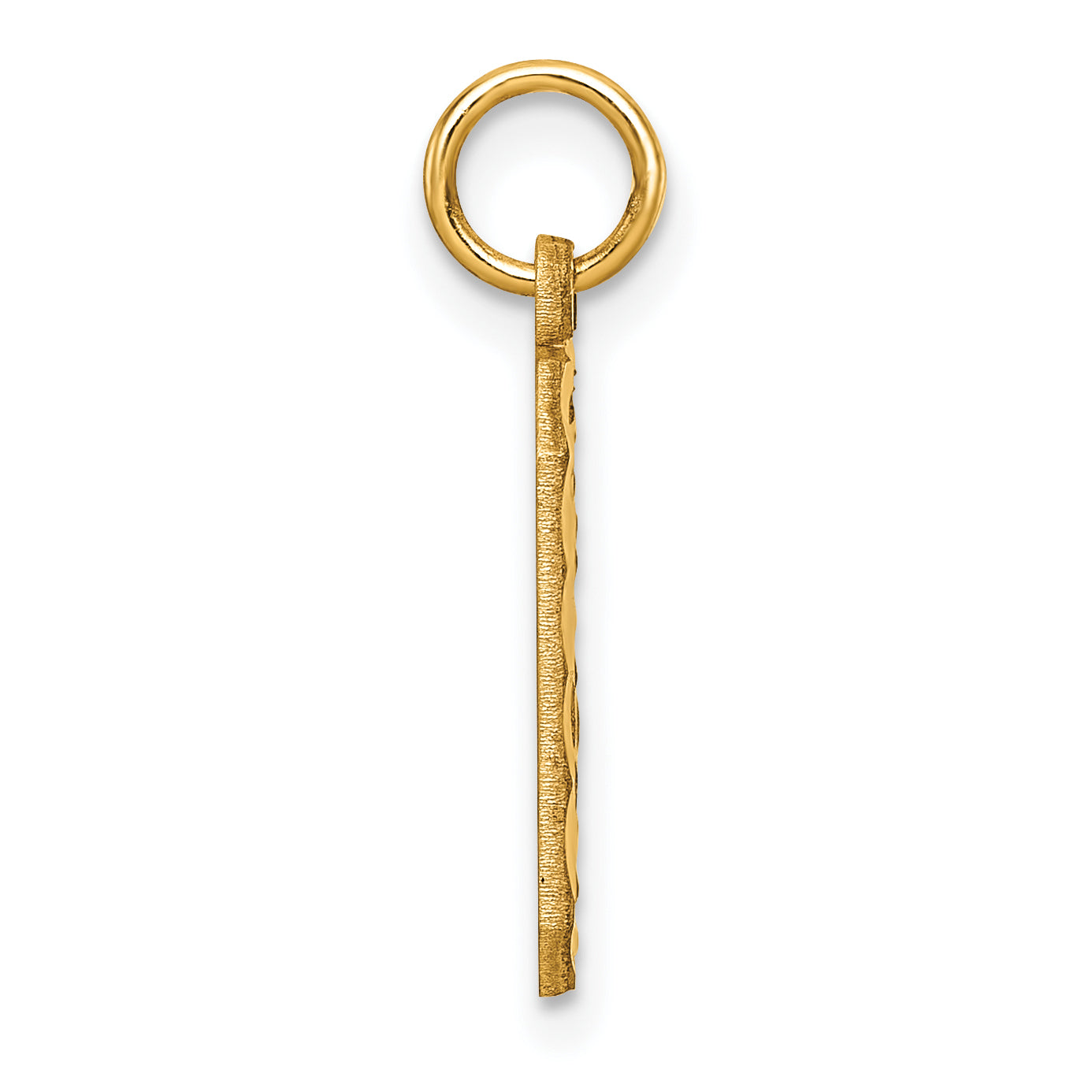 10ky Casted Medium Diamond-cut Number 0 Charm Secondary image