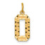 10ky Casted Medium Diamond-cut Number 0 Charm