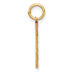 10ky Casted Medium Diamond-cut Number 1 Charm