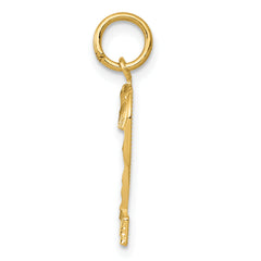 10ky Casted Medium Diamond-cut Number 2 Charm