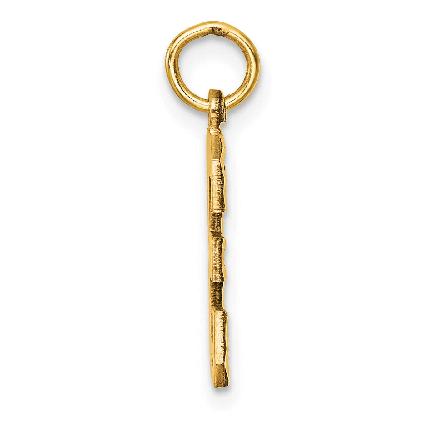 10ky Casted Medium Diamond-cut Number 3 Charm