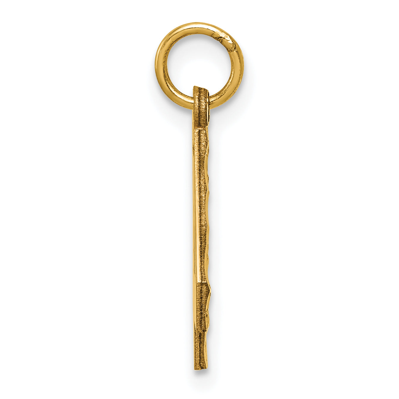 10ky Casted Medium Diamond-cut Number 4 Charm