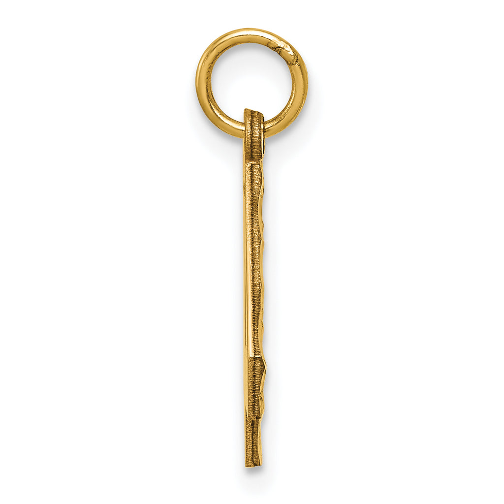 10ky Casted Medium Diamond-cut Number 4 Charm