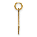 10ky Casted Medium Diamond-cut Number 4 Charm
