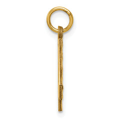 10ky Casted Medium Diamond-cut Number 4 Charm