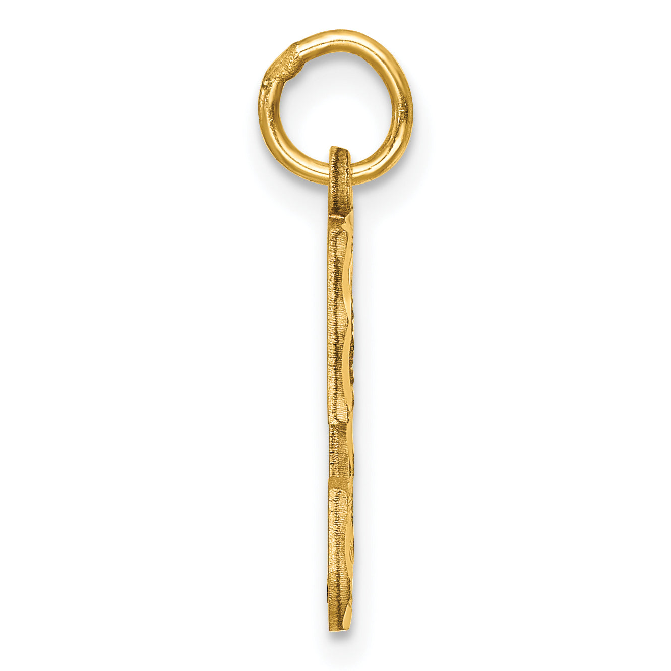 10ky Casted Medium Diamond-cut Number 5 Charm Secondary image