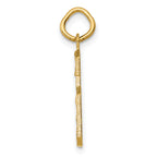 10ky Casted Medium Diamond-cut Number 6 Charm
