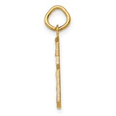 10ky Casted Medium Diamond-cut Number 6 Charm