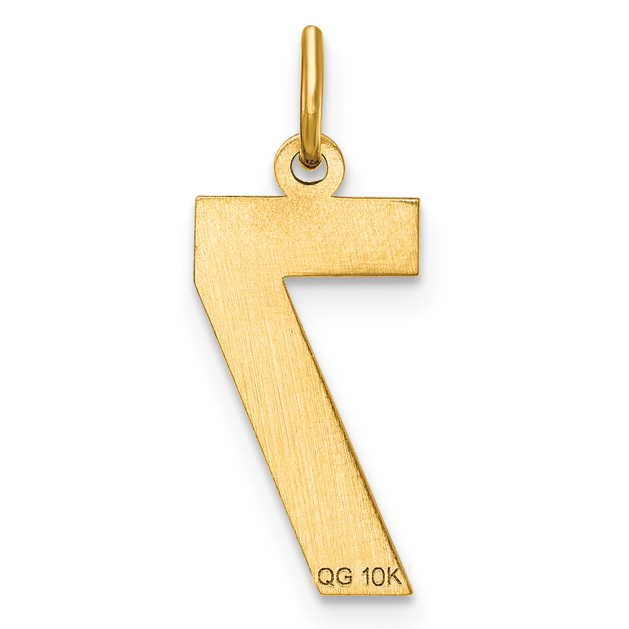 10ky Casted Medium Diamond-cut Number 7 Charm