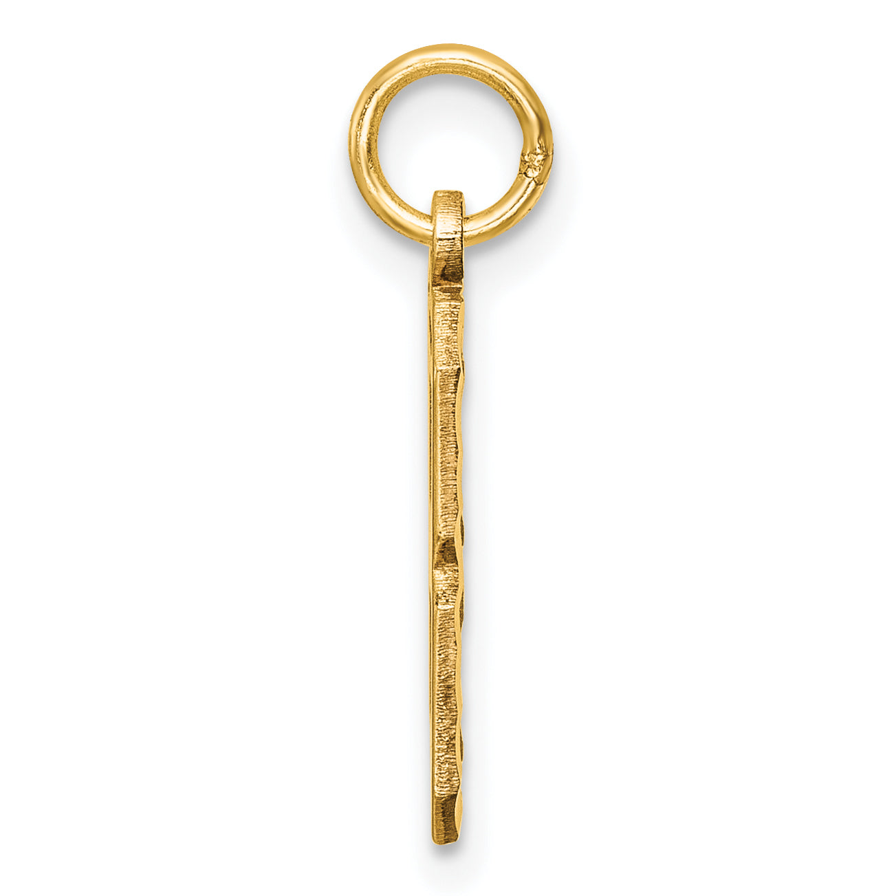 10ky Casted Medium Diamond-cut Number 8 Charm Secondary image