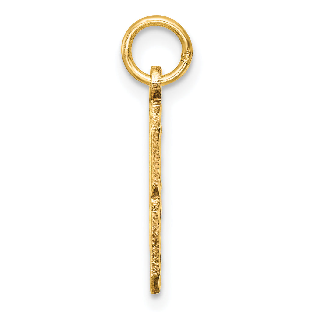 10ky Casted Medium Diamond-cut Number 8 Charm