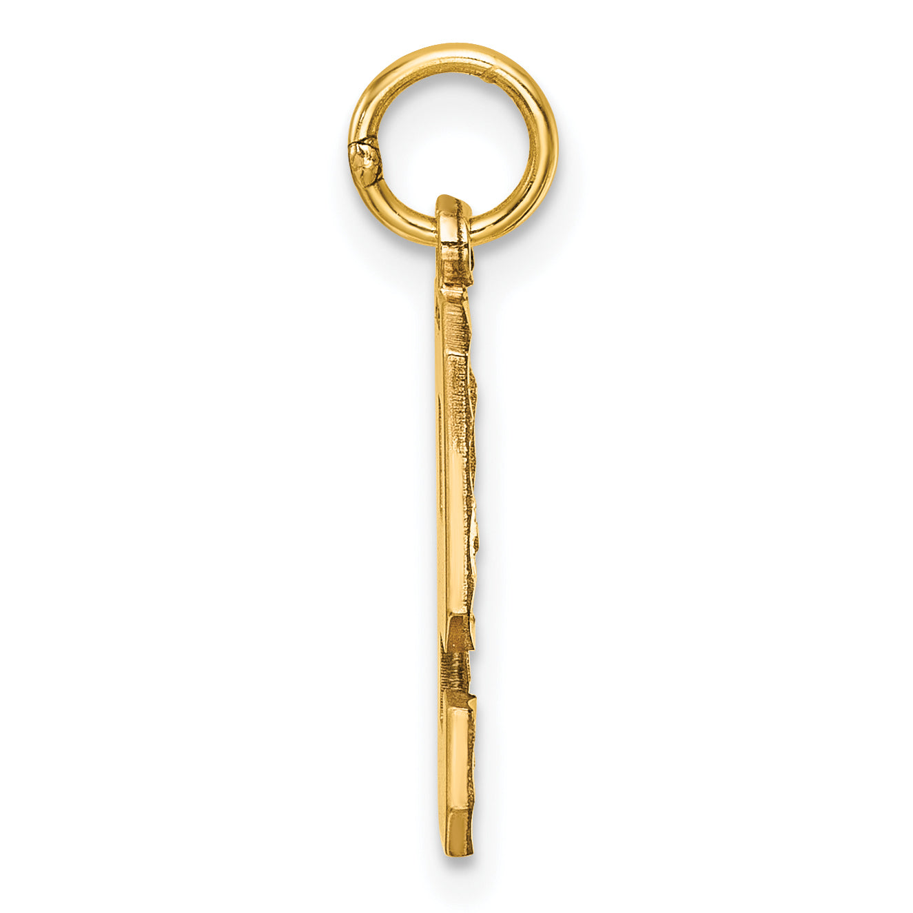 10ky Casted Medium Diamond-cut Number 9 Charm Secondary image