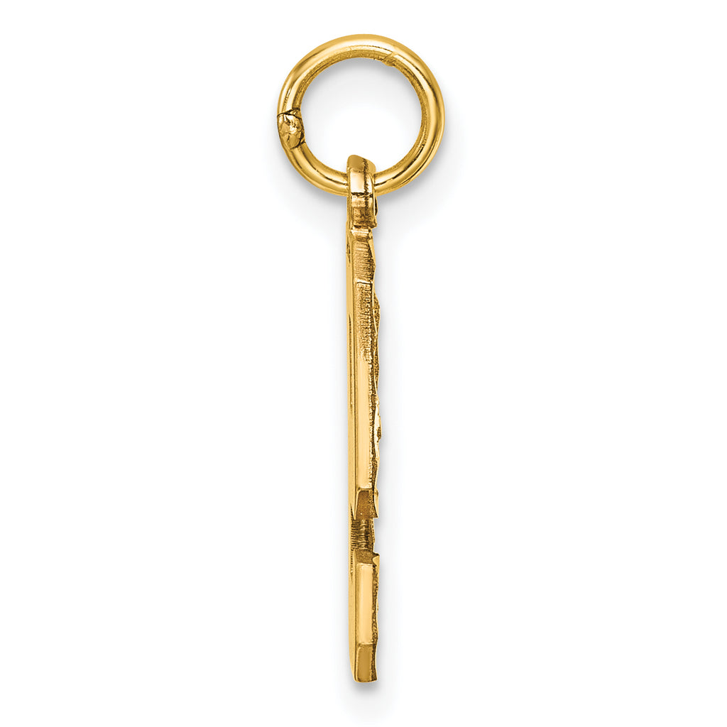 10ky Casted Medium Diamond-cut Number 9 Charm